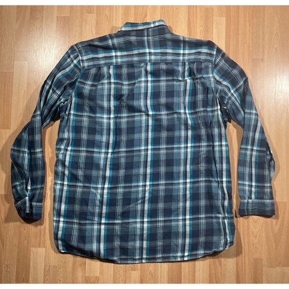 L. L. Bean Flannel Plaid Teal Shirt (Men’s Size XXL Tall) EUC • Slightly Fitted - Picture 5 of 5